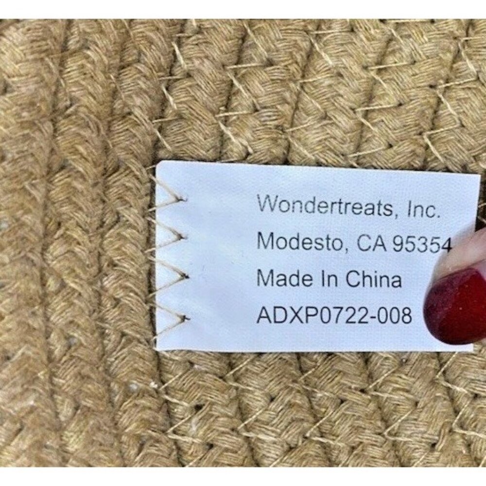 Wondertreats Dog Puppy Braided Cotton Basket With Handle Easter Spring Pet - Picture 11 of 16
